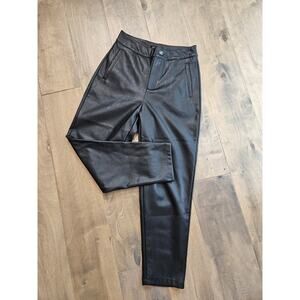 Stella Luce Ladies Vegan Leather Trouser Pants Pockets Sz Small CLASSY Tailored